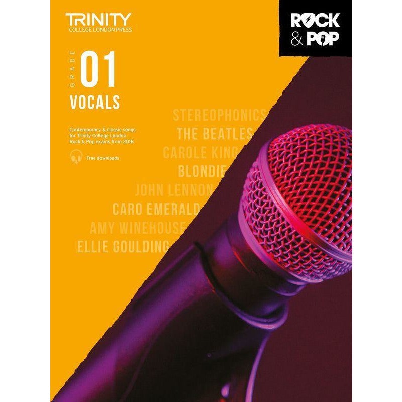 Trinity Rock & Pop Vocals Grade 1 2018 Book